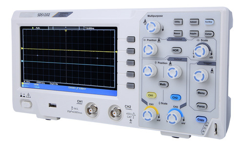 Osciloscopio Sds1202, 200 Mhz, 1 Gs/s, 7 Pulgadas, Lcd, Mult