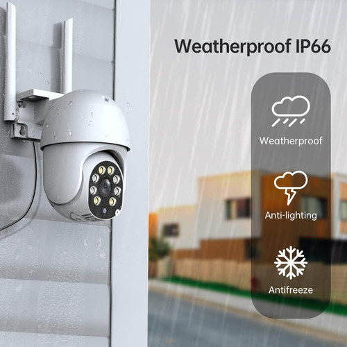 Camara Robotizada 2 Antenas Ip De Seguridad Wifi Hd 360°