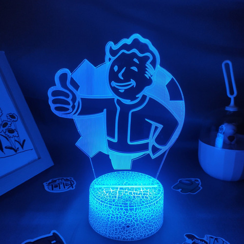 Fallout 4 76 Pip Boy Juego Mark 3d Led Rgb Luces Nocturnas F