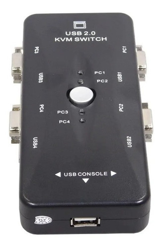 Imagen 2 de 6 de Kvm Vga Usb 4 Pcs Teclado Video Mouse Puresonic D10834n