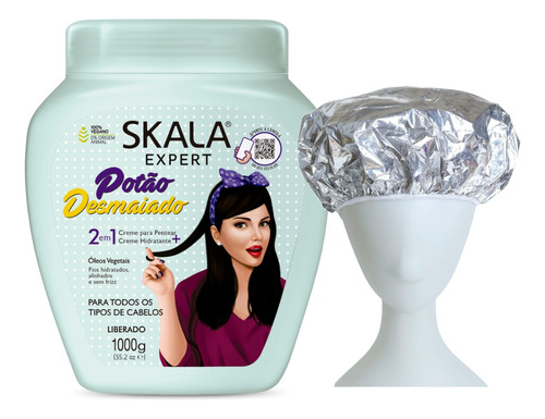 Potao Desmaiado Skala Mascara Vegana 1kg + Gorro Aluminio