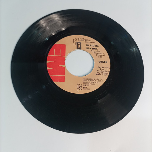 Queen Rapsodia Bohemia Sencillo Vinil 1976 Emi (Usado)