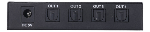 Divisor De Audio Óptico Digital 1x4 Digital Spdif Toslink Op