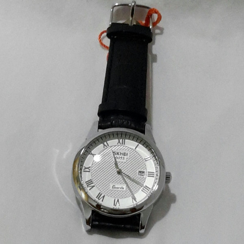 Relógio Skmei De Luxo Original Pulseira Couro Modelo 9058