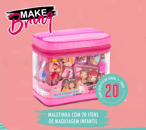 Mala Kit Maquiagem Infantil Barbie Batom Sombra Esmalte