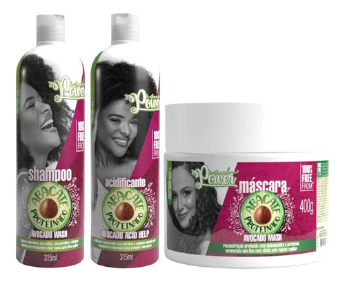 Kit Soul Power Avocado Abacate Shampoo Acidificante Mascara