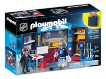 Comprar Bloques Playmobil Locker Room Nhl Juego Azul Para Niños