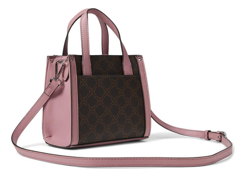 Minibolso Nine West Candance, Bandolera, Con Logotipo Marrón