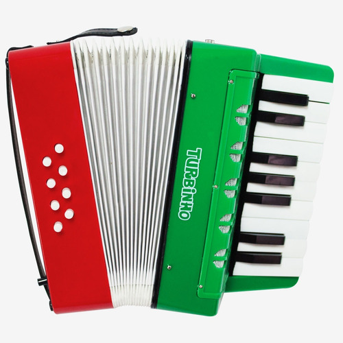 Acordeon Infantil Turbinho Vermelho E Verde Promoção!