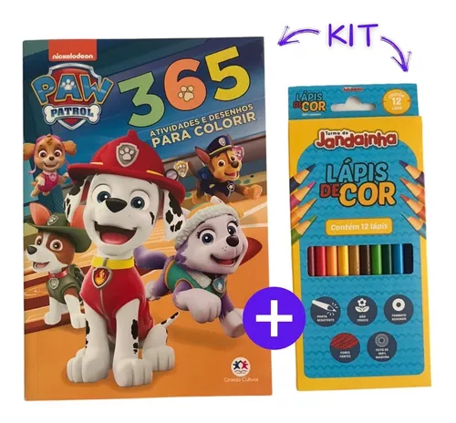 Livro Colorir Patrulha Canina 365 Atividades e Desenhos Para Colorir