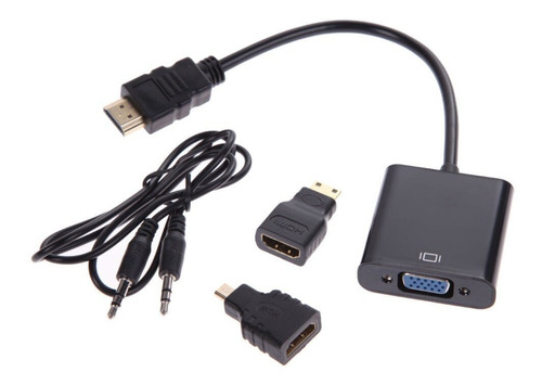 Convertidor De Hdmi, Mini Hdmi Y Micro Hdmi A Vga