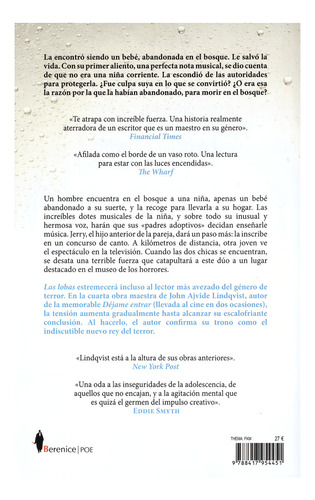 Las Lobas, de AJVIDE LINDQVIST,JOHN. Editorial Berenice, tapa blanda en español