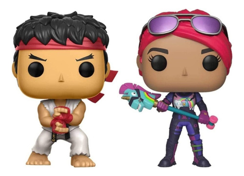 Funko Pop! Games: Ryu And Brite Bomber X2 - Fortnite