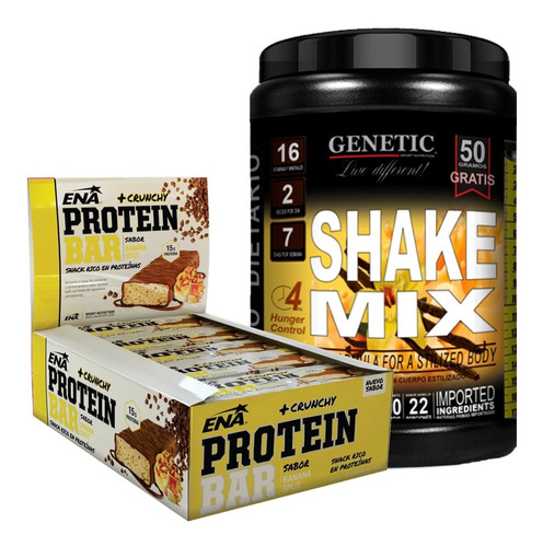 Barras Proteicas Shake Mix Batido Control Peso Dieta Genetic