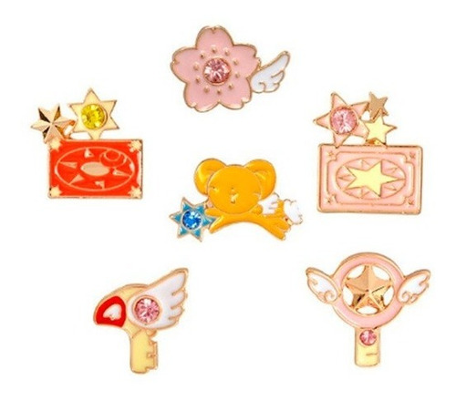 Set 6 Pins De Sakura Cardcaptor