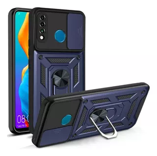 Funda Case For Huawei P30 Lite Holder Protector Camara Azul