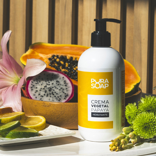 Crema Corporal Hidratante De Papaya,coco,otros - Pura Soap Fragancia Papaya