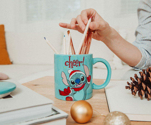 Caneca De Cerâmica Silver Buffalo Disney Lilo & Stitch Com T