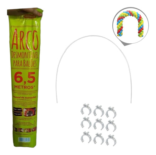 Arco Desmontável+30 Presilhas P/balões Flores Tecidos+brinde