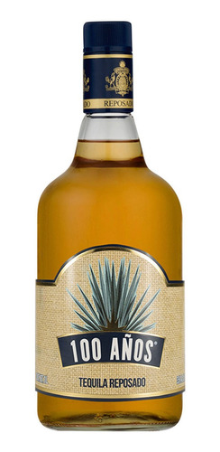 Botella De Tequila 100 Años Reposado Agave Azul Reposado 1l