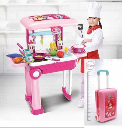 Cocina De Juguete Plegable Tipo Maleta Para Niñas | MercadoLibre