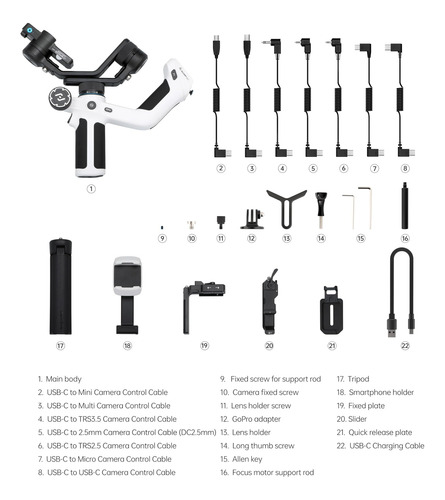 Feiyu Scorp Mini-2 All-in-1 Gimbal Stabilizer Camilas Sin De