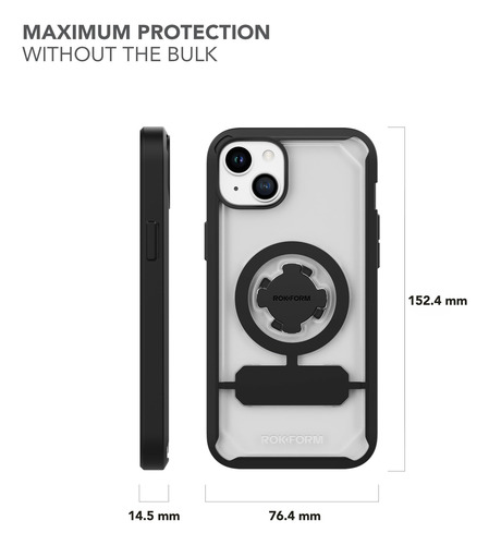 Capa Rokform Crystal Series Magnetic Clear Para iPhone 15 Pr