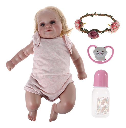 (bn-50) Reborn For Doll Bebé Niña Con Ojos Abiertos Para Dol