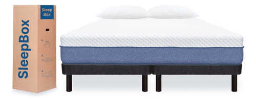 Juego Colchon Comfort Plus + Base Nordic 200x200 Sleep Box