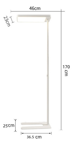 Luminária Led Chão Moderno 1.7m 3 Niveis /luz Leitura Coluna