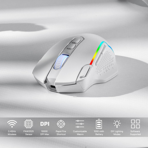 Mouse De Juego Inalámbrico Redragon M810 Pro, Tecla De Fuego