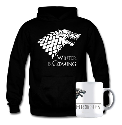 Poleron Estampado Game Of Thrones + Taza Mug 