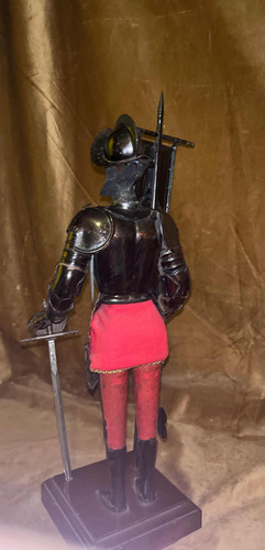 Don Quijote Caballero Armadura Medieval Metal Madera 42cm (Usado)