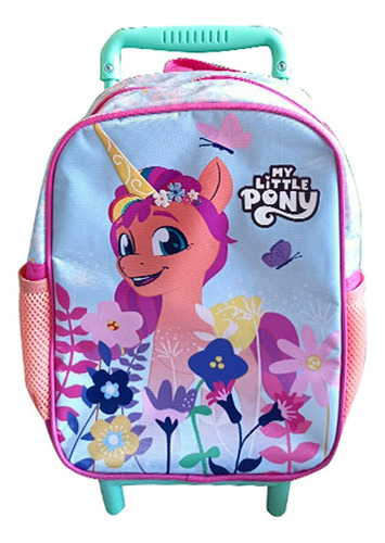 Mochila Infantil My Little Pony Carro Tafeta Chica 30x23 Cm