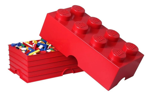 Lego Bloque Apilable Contenedor Storage Brick 8 Red Rojo
