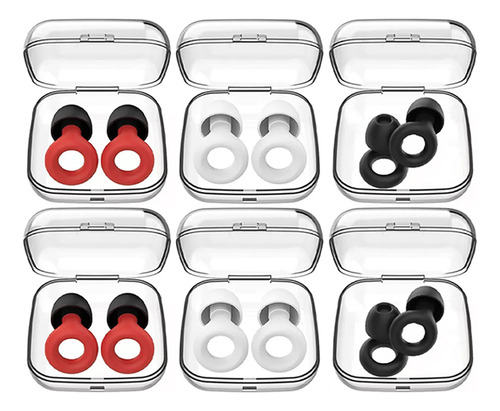 6 Pares De Silenciador De Ruído Quiet Ear Plug Loop Para Dor