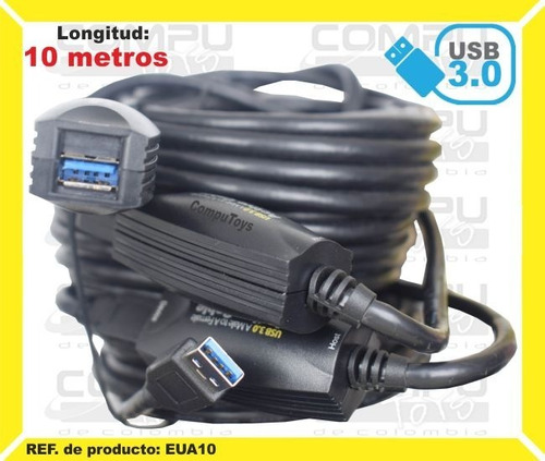 Extensión Usb 3.0 Activa 10 M Ref: Eua10 Computoys Sas