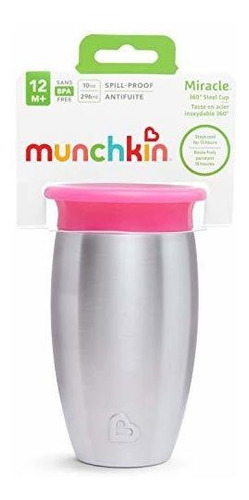 Munchkin Miracle - Vaso Para Sorber (acero Inoxidable, 360º)