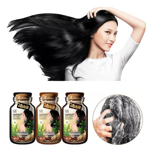 Tinte Para El Cabello Con Ingredientes Botánicos Marrón,