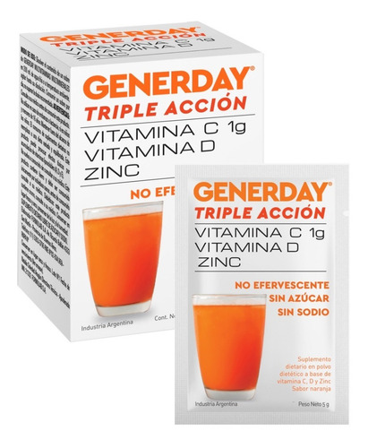 Imagen 1 de 4 de Generday Triple Acción Estuche X 10 Sobres. De Fábrica.