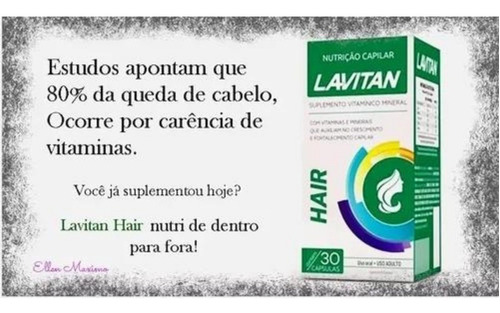 Lavitan Hair Cabelos E Unhas Com 180 Comp (6 Cx)