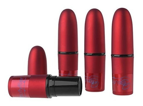 Kloud City Pack De 4 Diy Forma Red Bullet Vacío Tubo Labial 