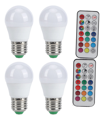 Bombilla Que Cambia De Color, Luz Led Rgb De 45 W, Colorida,