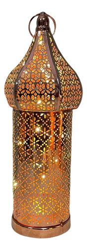 Moderna Lanterna De Mesa Luz Gaiola De M Rosa Dourado M