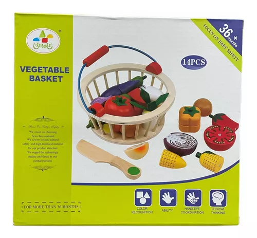 Cortar Preceder En la madrugada Juguete Educativo Didáctico Montessori Set Comida De Madera