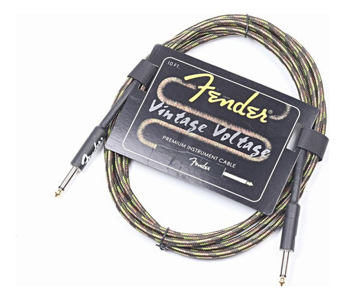 Cable Plug Fender Revestido Para Guitarra Bajo Audio 6 Mt