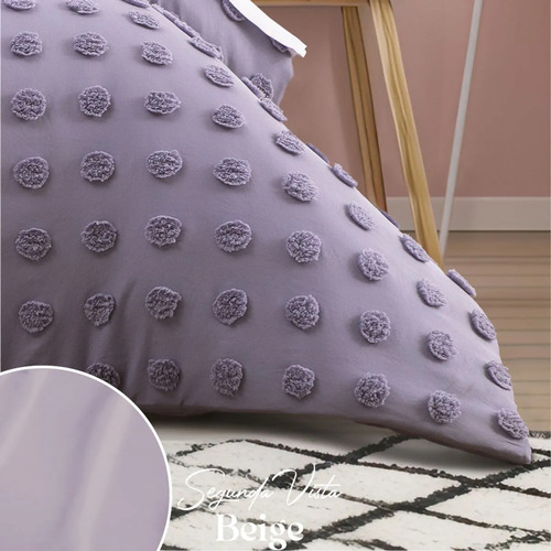 Edredón Tufted Suzette Con Fundas Queen Size Concord