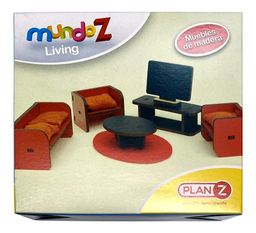 Imagen 2 de 7 de Muebles Casita Muñecas Infantil Living Chicos