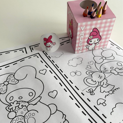 Caja Cubo Para Colorear Personalizada Souvenir X12 Blanco