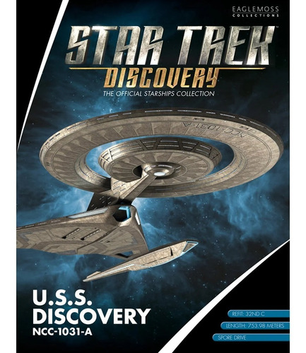 Imagem 2 de 6 de Uss Discovery Ncc-1031-a Star Trek Eaglemoss - Frete Grátis